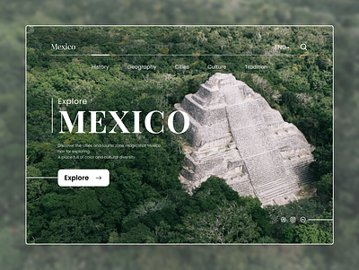 Mexico | Travel Web design design explore figma landing page mexico travel ui web