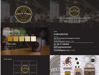 coffeshop logo design with retro style branding coffee guideline logo shop