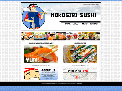 Nokogiri Sushi Screenshot japanese logo rails restaurant ruby student work sushi web