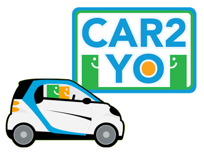 Car2Yo car car2go humor illustration logo