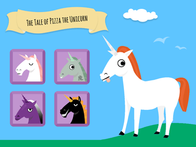 Pizza the Unicorn frontend humor illustration unicorn web web design