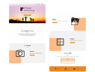 Landing page app branding design ui web