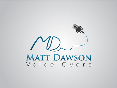 Matt Dawson Voice Overs branding design flat graphic design icon illustration illustrator logo minimal vector