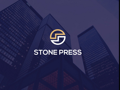 STONE PRESS branding design flat graphic design logo minimal vector