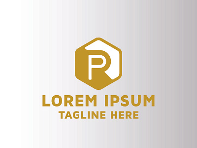 Alphabet PR with yellow color, vector logo design idea