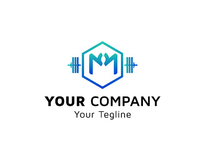 fitness logo image with letter M icon, idea of logo design abstract company concept icon illustration initial modern sign symbol vector