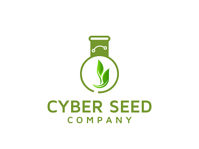 Cyber seed company, idea of logo design abstract company concept icon illustration initial modern sign symbol vector