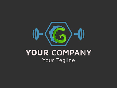 Alphabet G arm shape with dumbbell icon, Physical Fitness logo i app branding cleaning company design icon illustration logo typography vector website