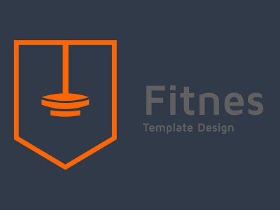 Dumbbell image, physical fitness design template abstract company concept icon illustration initial modern sign symbol vector