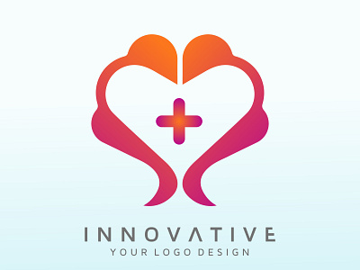 Medical icon, colorful love image, Abstract Colorful Logo advertising