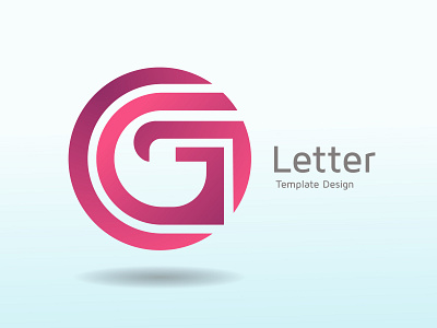 Alphabet GG icon, Abstract Colorful Logo Design Elements advertising