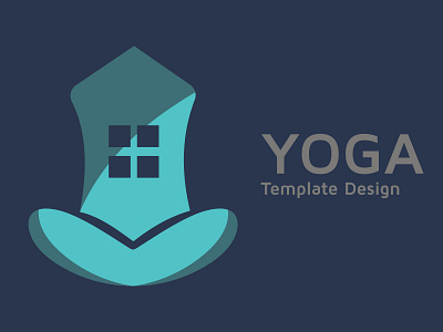 Real estate image, Yoga home vector design advertising