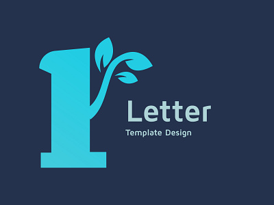 Number one leaf logo design template,