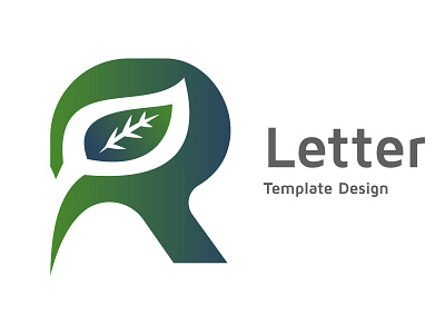 Alphabet R template design advertising