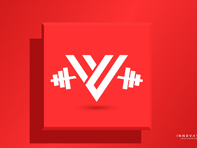 Letter UU fitness vector logo design with dumbbell icon