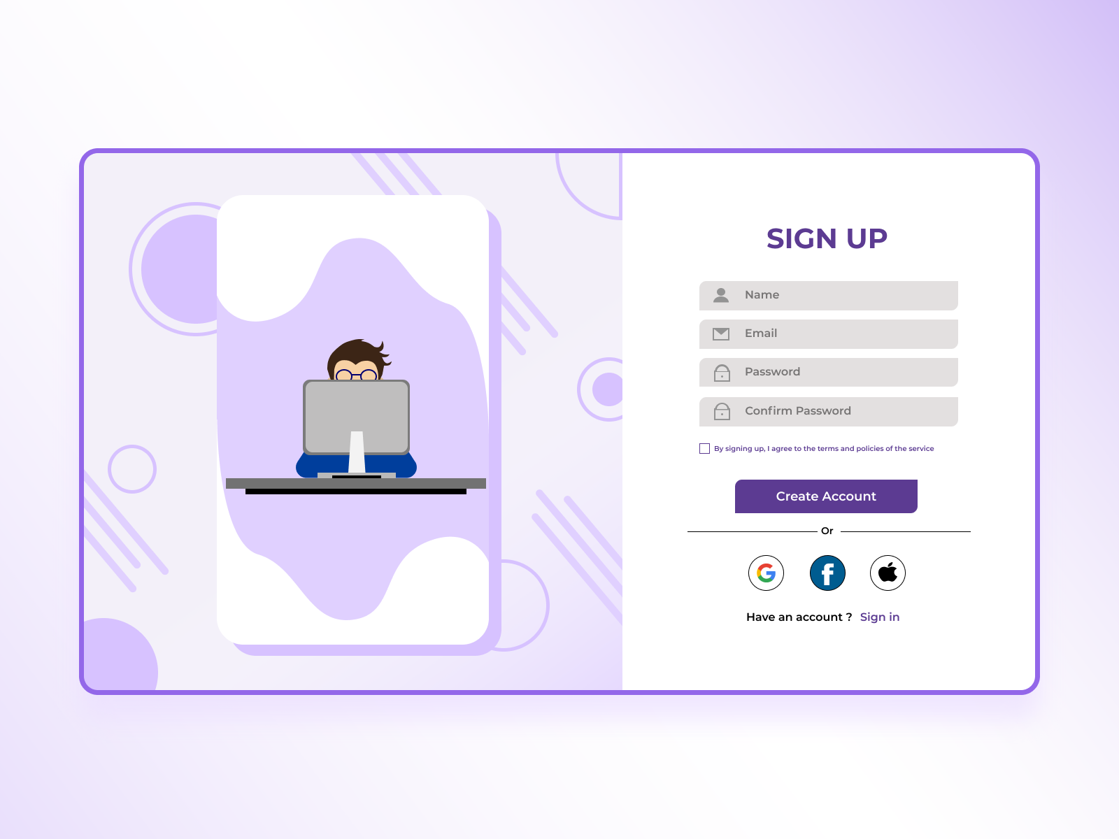 Sign Up Form by Chinmay Bhoir on Dribbble