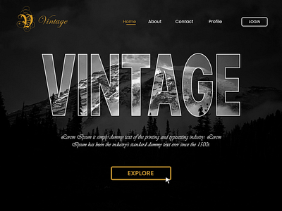 Landing Page: An website for Photography basic black black and white design photo photography retro typography ui web webdesign website