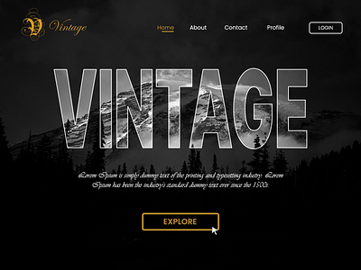 Landing Page: An website for Photography