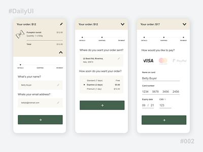 Daily UI 002 - Check out