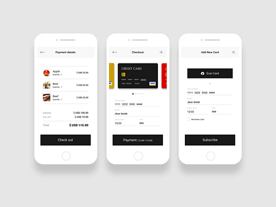 Daily UI 002 Credit Card Checkout design ui