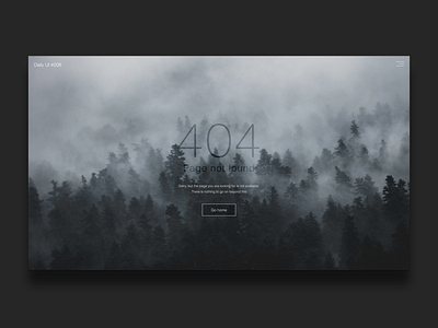 Daily UI 008 404 Page design ui web