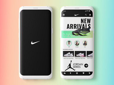 Nike App UI Design Concept adobephotoshop adobexd branding dailyui nike nikeapp nikedesign ui ux uiux uiux design uiuxdesign uiuxdesigner userinterfacedesign