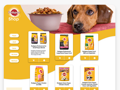 Pedigree Website Hompage UI Design