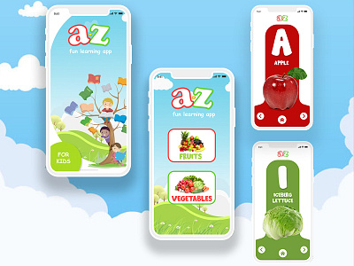 a-z fun learning app for kids adobephotoshop adobexd appdesign kids kidsapp kidslearning learningalpabhets learningapp uiux uiux design uiuxdesign uiuxdesigner userinterfacedesign