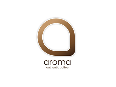 aroma - authentic coffee logo design