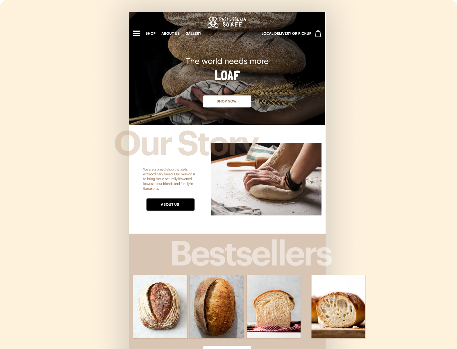 Bakery shop - Landing Page UI by Jeannie Lim on Dribbble