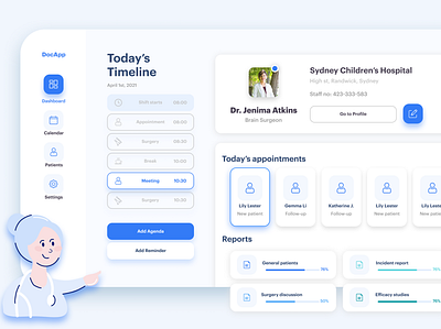 Healthcare Dashboard design illustration ui ux