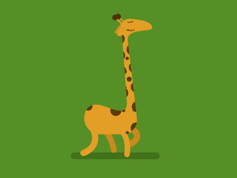 Giraffe walk cycle animals animation cycle illustration walk