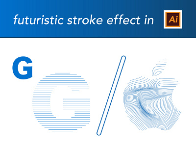 Futuristic stroke effect in Adobe Illustrator design flat illustration illustrator logo minimal vector