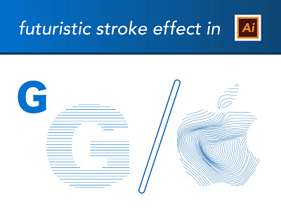 Futuristic stroke effect in Adobe Illustrator