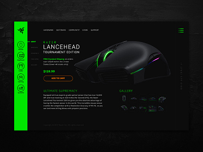 Razer Redesign Concept ecommerce game mouse razer redesign ui ux
