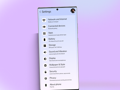 Settings UI app design figma settings ui