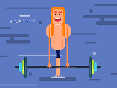 Let’s workout art artist cartoon character drawing funny illustration illustrator vector workout