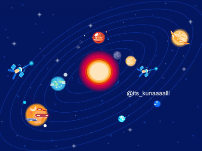 Solar system 🪐🌌 2d animation animation art design graphics illustration motion vector