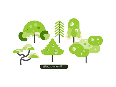 Day Trees illustration design