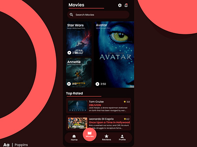 Movies App UX/UI Design appdesign art branding design graphic design illustration illustrator logo ui uidesigner uiux ux uxdesigner vector webdesign