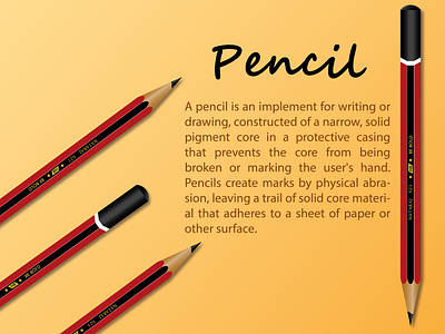 Pencil Illustration 3d illustration vector