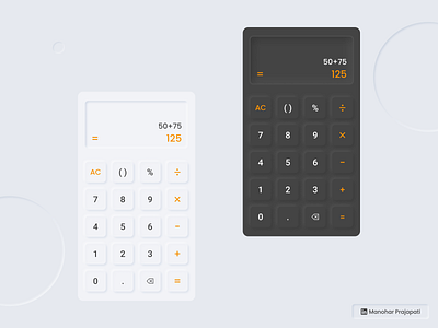 Neumorphic calculator