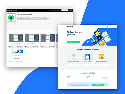 Blinklist Workflows app canva design desktop ui ui design ux ux design web workflows
