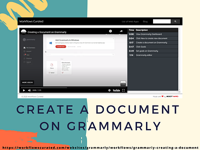 Create a Document on Grammarly