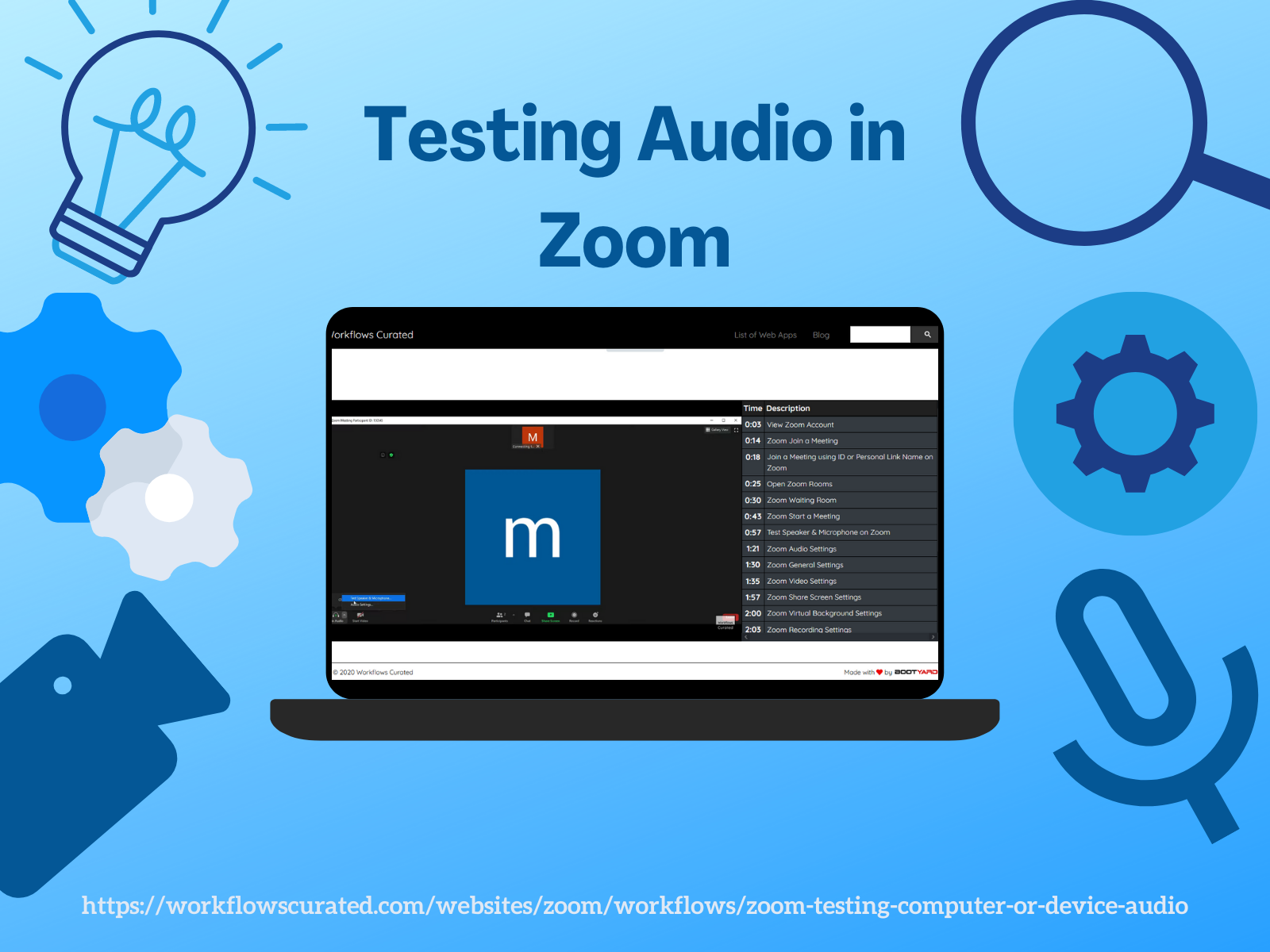 Testing Audio in Zoom by Workflows Curated on Dribbble
