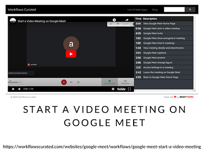 Start A Video Meeting On Google Meet By Workflows Curated On Dribbble