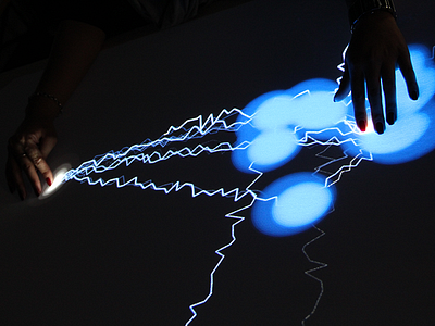The Force / Interactive Installation beamer electricity force installation interactive kinect
