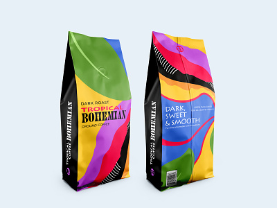 Coffee Package Redesign 2022 abstract branding bright colors challenge coffee coffee package design dribbbleweeklywarmup graphic design illustration package redesign packaging typography vector