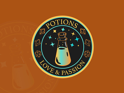 Valentine's Day badge challenge design dribbbleweeklywarmup illustration logo potion