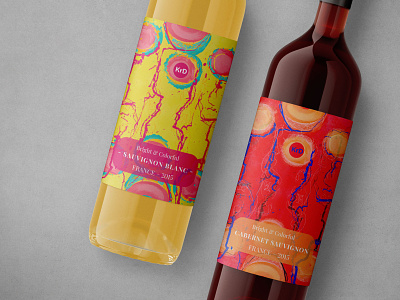 Colorful Wine Label artwork beverage label design dribbbleweeklywarmup graphic design label design product design product marketing wine bottles wine label